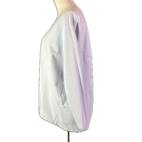 Lululemon Size 8? Back in Action Speckled Blue Long Sleeve Tee - Picture 7 of 11